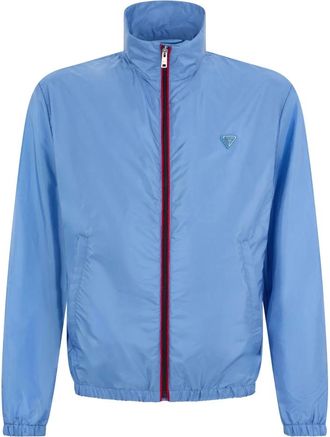 Prada Light Jackets, male, Blue, Size: M Re-Nylon Jacket