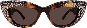 Gucci Sunglasses Gg2031 S 006 Brown With Rhinestones/Brown Women