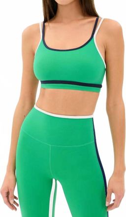 SPLITS59 Eva Rigor Double Strap Bra In Spearmint/indigo