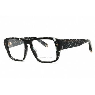 Philipp Plein Ladies Black Rectangular Eyeglass Frames VPP081