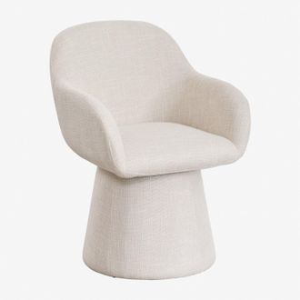 Sklum Silla De Comedor Giratoria Con Reposabrazos Tapizada Erica Sklum