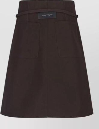 Courr&egrave;ges straight shorts belt loops front back pockets