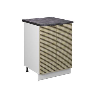 Vicco Mueble Bajo De Cocina Fame-line, Panel De Roble, 60 Cm, Et Antracita
