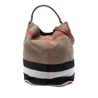 Burberry Pre-owned Burberry Medium Mega Check Canvas Ashby Bucket Bag Unisex J80VUODYP6XA5MEN