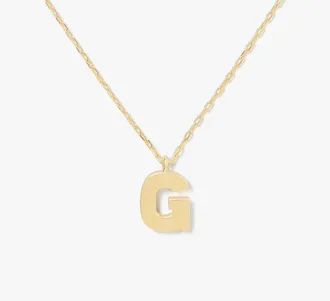 Kate Spade New York Womens Kate Spade Fine Love Letter G Initial Pendant Necklace in Yellow