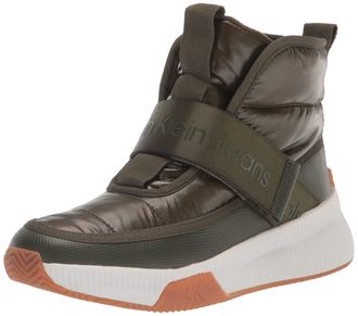 Calvin Klein Womens Mabon Sneaker, Olive Green 303, 4 UK