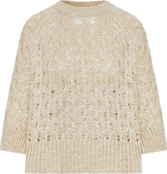 Brunello Cucinelli OPEN-WORK KNIT YARN SWEATER - Brunello Cucinelli - Woman