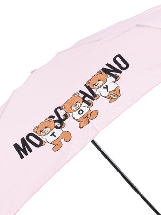 Moschino 8425SUPERMININPNK Teddy Bear Logo Umbrella - Pink