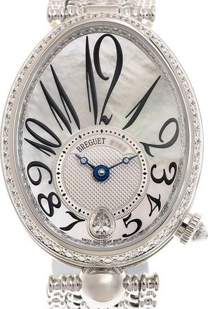 Breguet Reine de Naples Mother of Pearl 18kt White Gold Diamond Ladies Watch 8918BB58J20D000