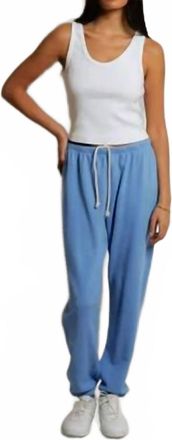 perfectwhitetee Johnny French Terry Easy Sweatpant In Pacific Blue