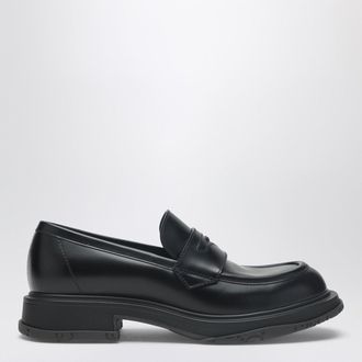 Gucci Mocassino nero in pelle con logo
