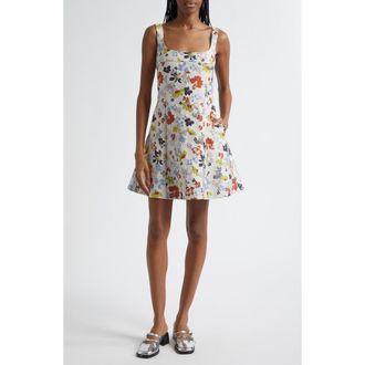 Stine Goya Metallic Floral Jacquard Minidress in Skyfall Flowers at Nordstrom Rack, Size Medium