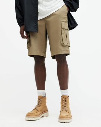 AllSaints Cotton Slane Relaxed Fit Cargo Shorts, Size: 28