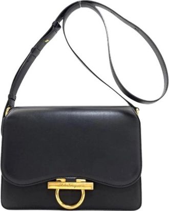 Ferragamo Pre-owned Cross Body Bags, female, Black, Size: ONE SIZE Pre-owned Shoulder bag