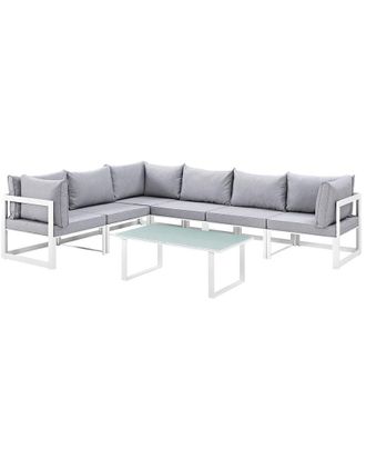 ModWay Outdoor Fortuna 7Pc Outdoor Patio Sectional Sofa Set
