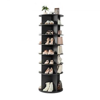 OEM Zapatero, Armario Para 28 Pares De Zapatos, 7 Estantes Y 4 Compartimentos, Giratorio 360&deg;, Ahorra Espacio, Ideal Para Dormitorio, Sala De Estar O Reci