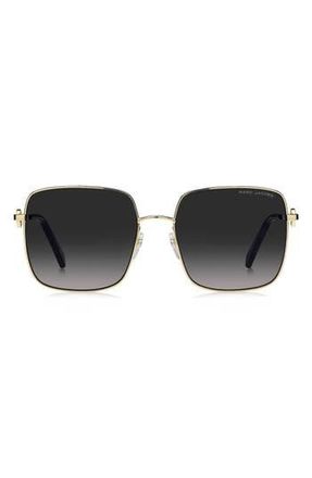 Marc Jacobs 58mm Gradient Square Sunglasses in Gold Black at Nordstrom Rack
