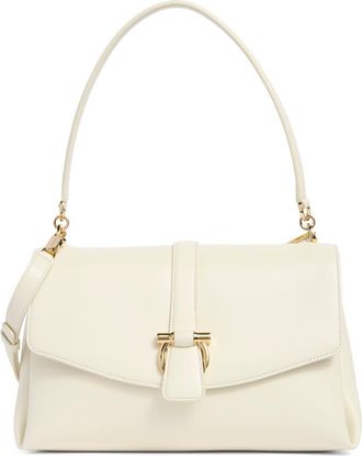 Ferragamo Medium Leather Top Handle Bag in Mascarpone at Nordstrom
