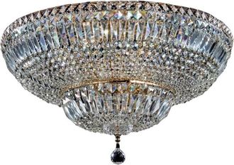 Maytoni Maytoni - Basfor L&aacute;mpara De Techo Semi Empotrada Oro Antiguo & Cristal, 16 Luces, E14