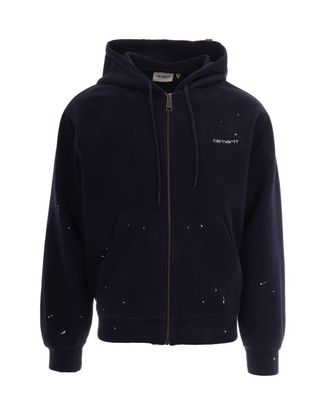 Carhartt Work in Progress Dark Navy Hooded Painter Cotton Hoodie