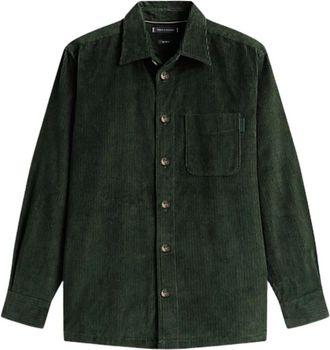Tommy Hilfiger Overhemden, Heren, Groen, M, Corduroy RLX Overshirt