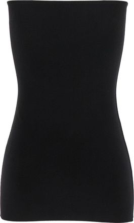 Toteme Womens Black Off-Shoulder Fitted Top Viscose Tops