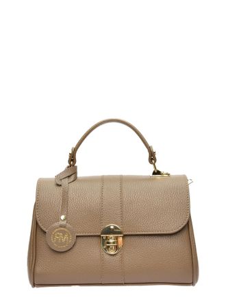 Roberta M Beige Rundleer Tas