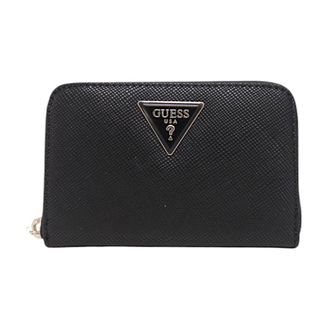 Guess Eco-leren Portemonnee met Ritssluiting - Dames - Portefeuilles - Zwart - ONE Size - Leer - Accessoires