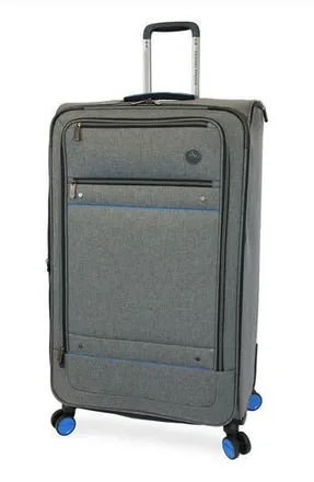 Original Penguin Havenport XL 3-Piece Softside Luggage Set in Grey Crosshatch/Blue at Nordstrom Rack