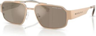 Michael Kors Cape Town Zonnebril - Heren - Zonnebrillen - Geel - 58 MM - Accessoires