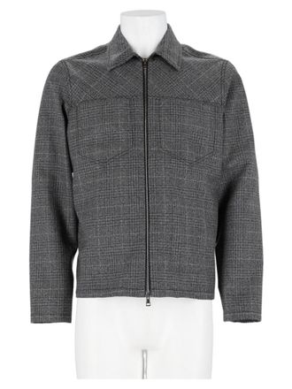 low brand Grey Checkered Virgin Wool Tailored Jacket