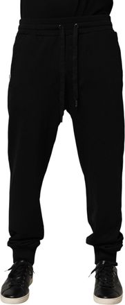 Dolce & Gabbana Black DG Logo Cotton Jogger SweatMens Mens Pants (Pre-Owned)