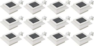 vidaXL Vidaxl - L&aacute;mparas Solares Cuadradas De Exterior Blancas 12 Uds Led 12 Cm