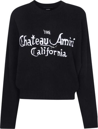 Amiri Round-neck Truien - Dames - Ronde hals truien - Zwart - L - Truien & Vesten