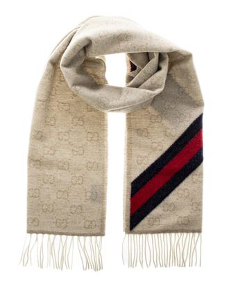 Gucci Gg Web Nikky Wool Scarf