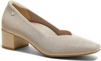 Vivaia Megan Square-Toe Stress Free Chunky Heels in Almond at Nordstrom, Size 7.5