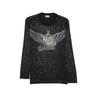 Diesel Rhinestone-embellished Long-sleeve T-shirt