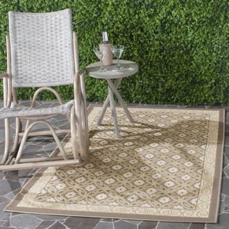 Safavieh Alfombra contempor&aacute;neo de polipropileno beige, 122 x 170 cm