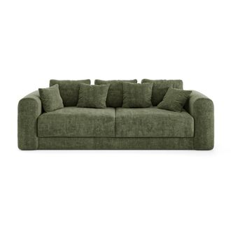 Sia Home Sof&aacute; cama arc&oacute;n nogal 4 plazas tejido trenzado verde vintage