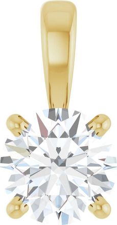 Diamond2Deal 14k Yellow Gold 1/2 CT Lab-Grown Diamond Pendant