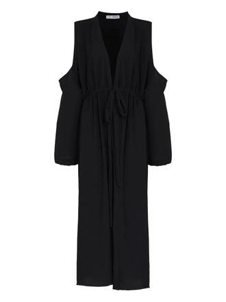 OLYMPIAH Jussi cold-shoulder midi dress - Black
