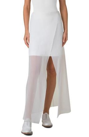Akris Layered Mixed Media Skirt in Ecru at Nordstrom Rack, Size 2