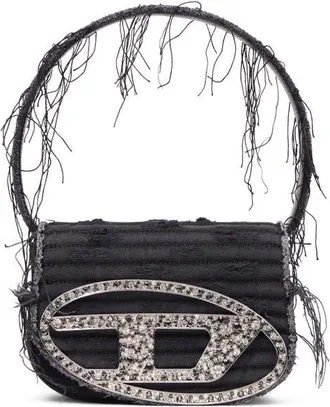 Diesel 1DR Distressed Denim Shoulder Bag in Black at Nordstrom