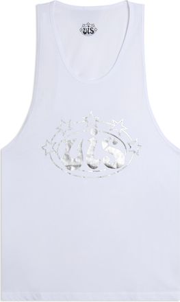 Freddy Canotta Uomo in Cotone Stile Boxe VIS Logo Argento