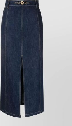 Patou skirt with belt detail and front slit