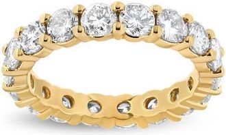 House of Brilliance 14K Yellow Gold 3.00 Cttw Shared Prong Set Round Cut Diamond Eternity Band at Nordstrom, Size 6