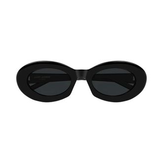 Saint Laurent SL Logo Sunglasses - female - Saint Laurent - Sunglasses - Black - 52 MM - Accessories