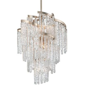 Hudson Valley Lighting Hudson Valley Lighting - Mont Blanc L&aacute;mpara De Ara&ntilde;a 9 Luces Modern Leaf, Cristal Veneciano