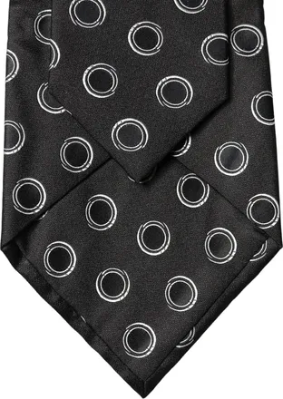Dolce & Gabbana Polka-Dot Silk Necktie - Black