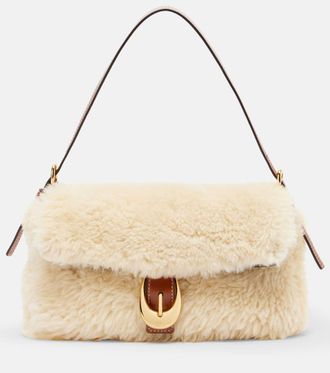 Staud Harlow shearling shoulder bag